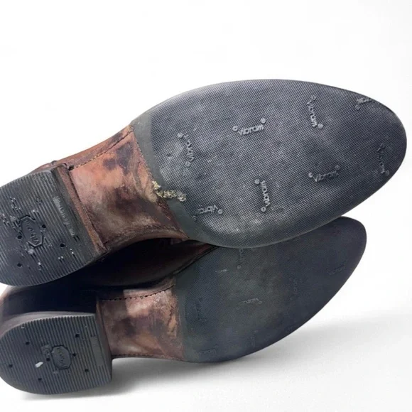 VIBRAM Pointed toe Cowgirl Cowboy Boots Leather Made In USA SZ 10.5 - Picture 6 of 8